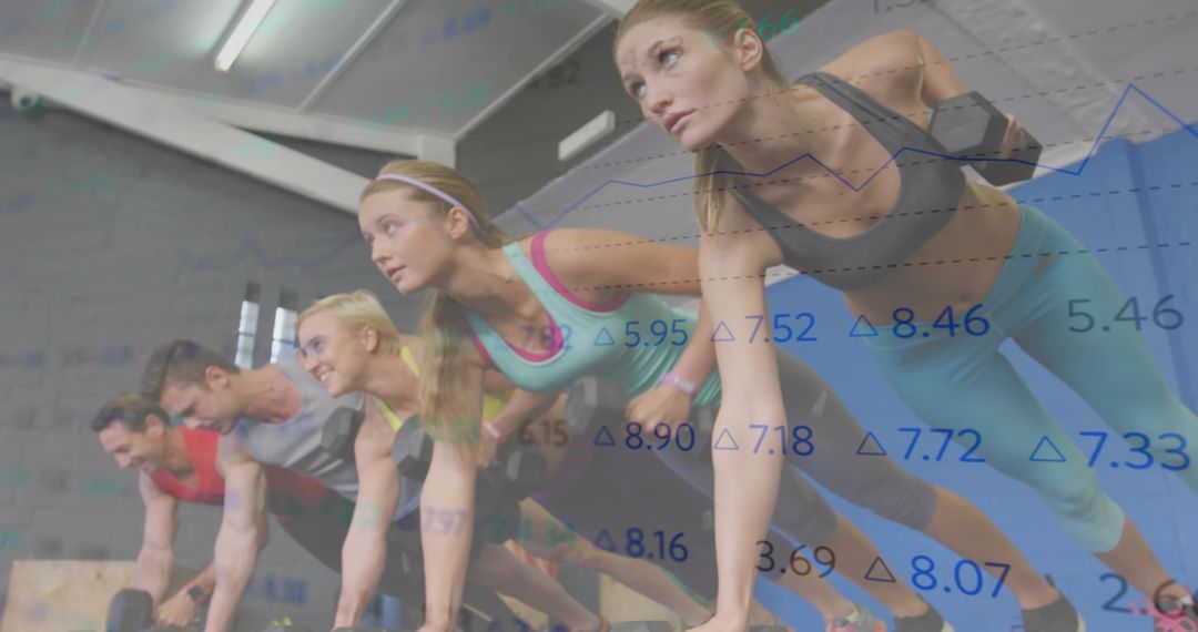 Dynamic Group Push-Up Workout with Diverse Fitness Enthusiasts