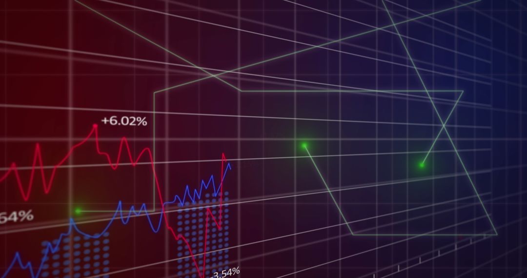 Holographic Financial Graph with Dynamic Line Chart
