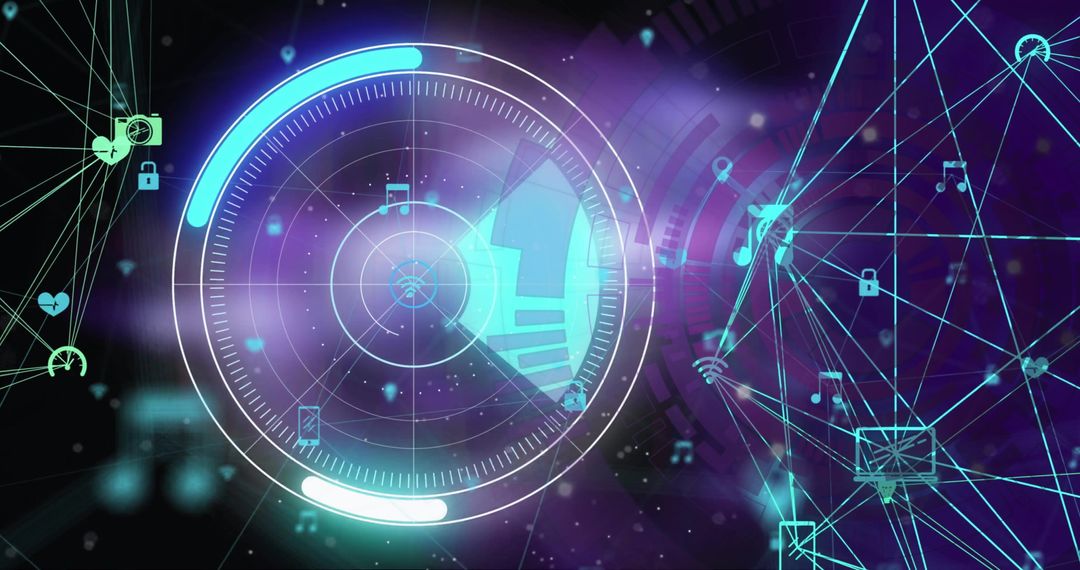 Futuristic Digital Data Processing Technology Background