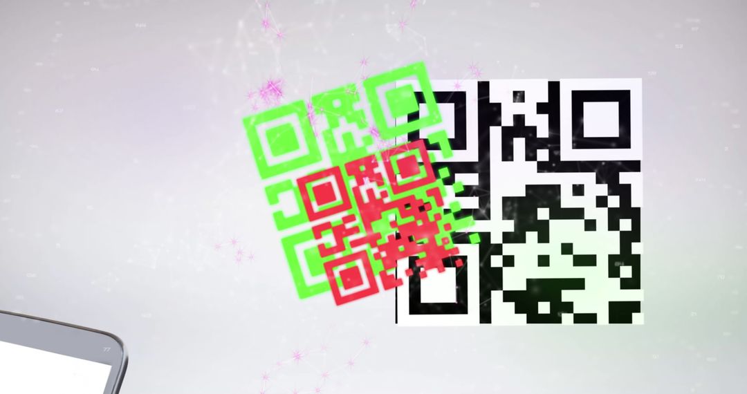 Composition of data processing and qr code over smartphone - Free Images, Stock Photos and Pictures on Pikwizard.com