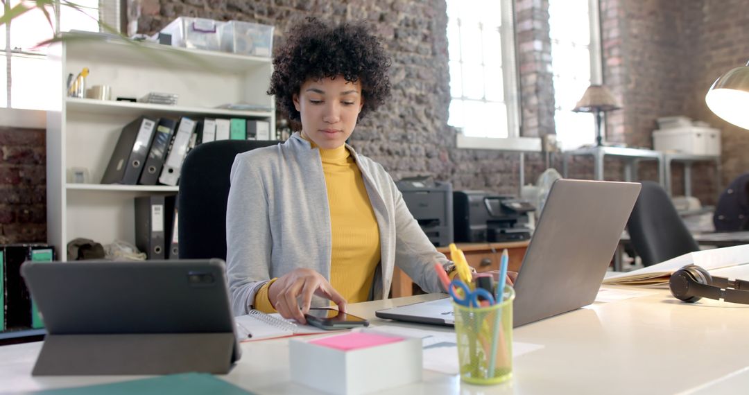 Modern Professional Working in Creative Office Space