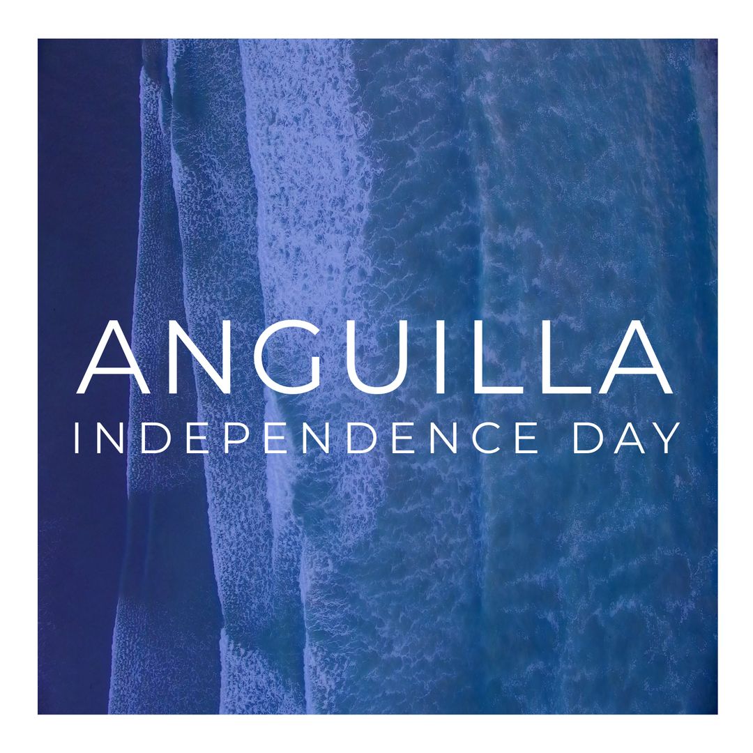 Anguilla Independence Day Overlook of Coastal Waves - Download Free Stock Templates Pikwizard.com