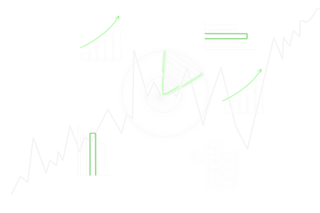 Transparent Business Charts and Data Visualization Illustration