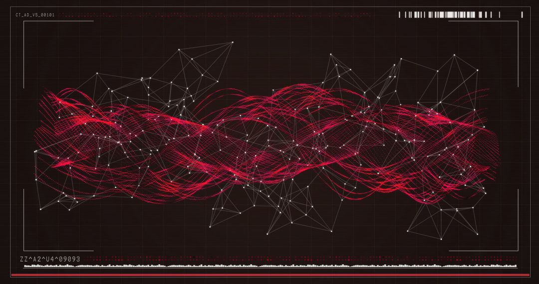 Abstract Digital DNA Structure with Neural Network Visualization