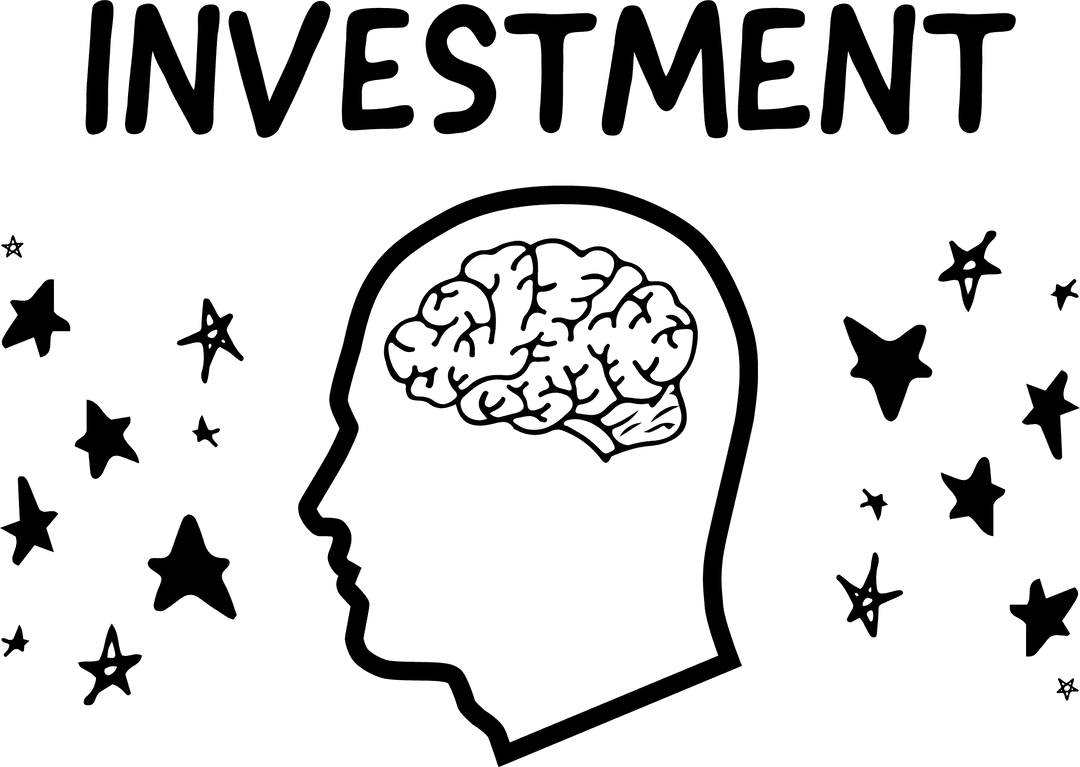 Transparent Illustration of Brain with Investment Text