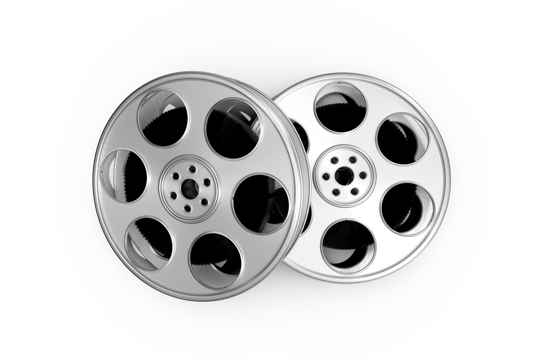 Two Film Reels on Transparent Background for Art and Entertainment - Download Free Stock Images Pikwizard.com