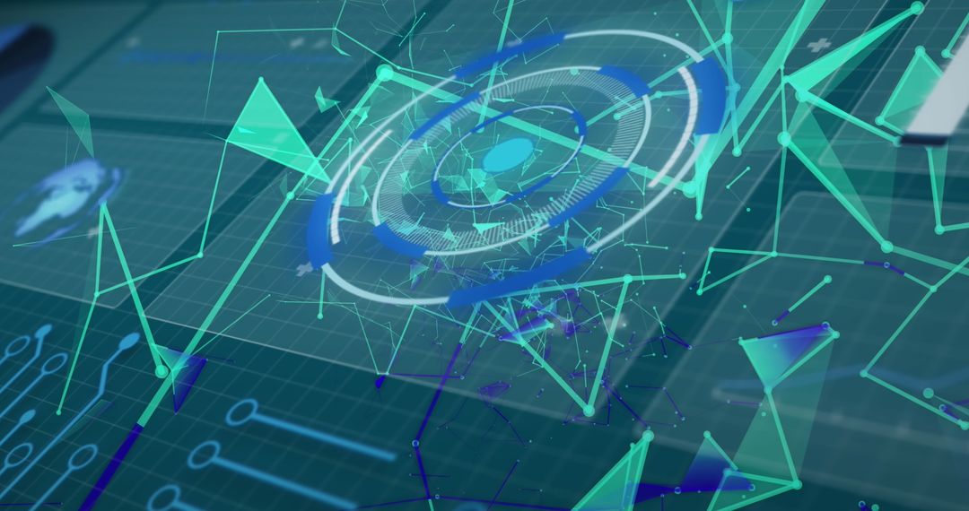 Futuristic Global Data Network with Digital Interface Concepts