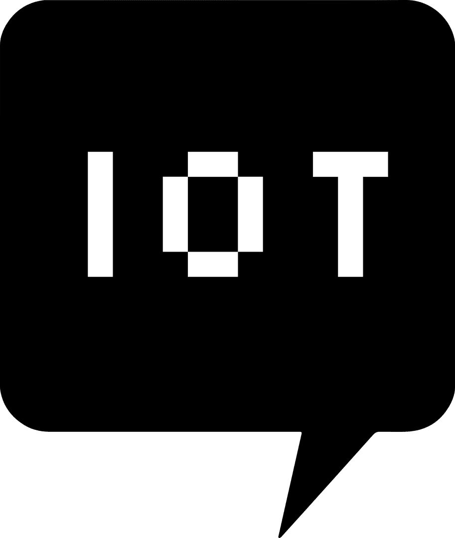 Digital Speech Bubble with IoT on Transparent Background