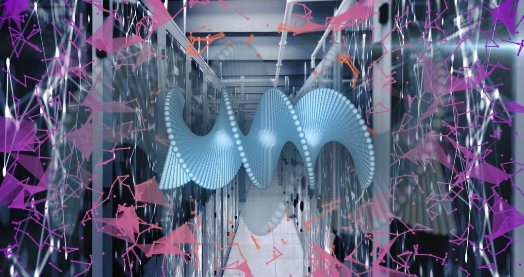 DNA Helix and Data Connections with Server Arrays