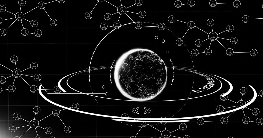 Global Network of Connections with Digital Interface Design