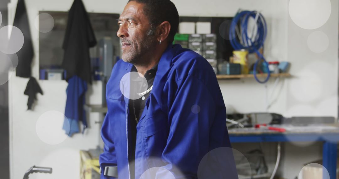 Disabled African American Worker in Workshop Setting