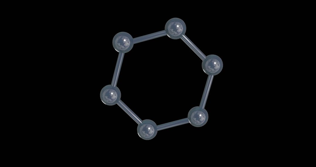 3D Molecular Structure against Black Backdrop Highlighting Chemistry Concept