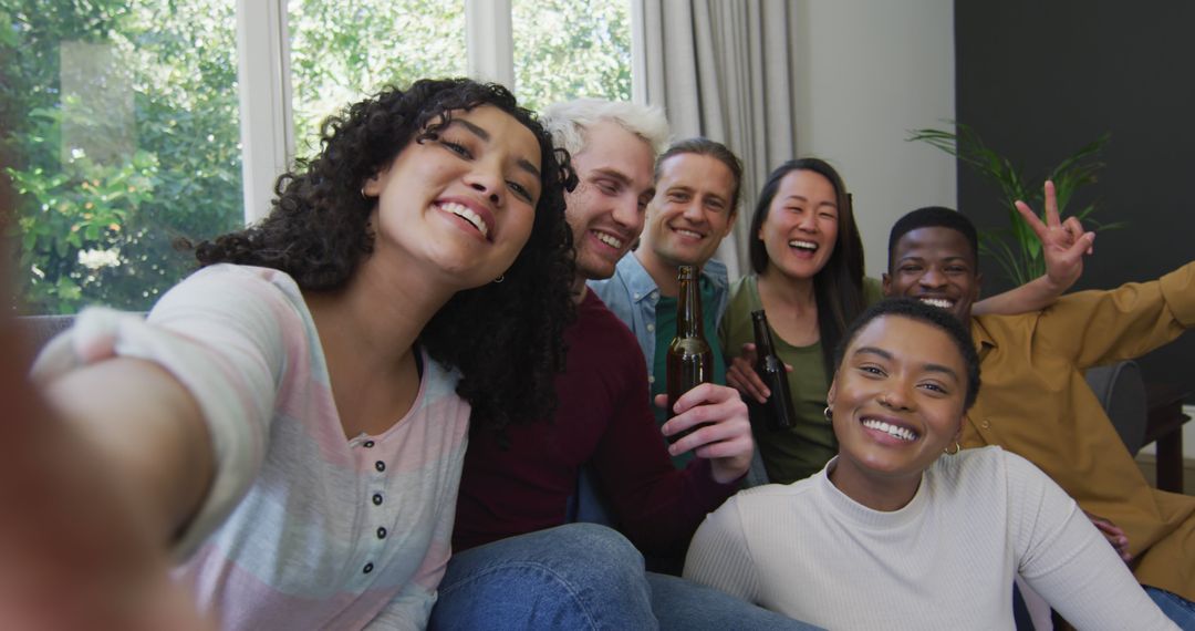 Diverse Group of Friends Taking Selfie Cheerful Moments Together - Free Images, Stock Photos and Pictures on Pikwizard.com