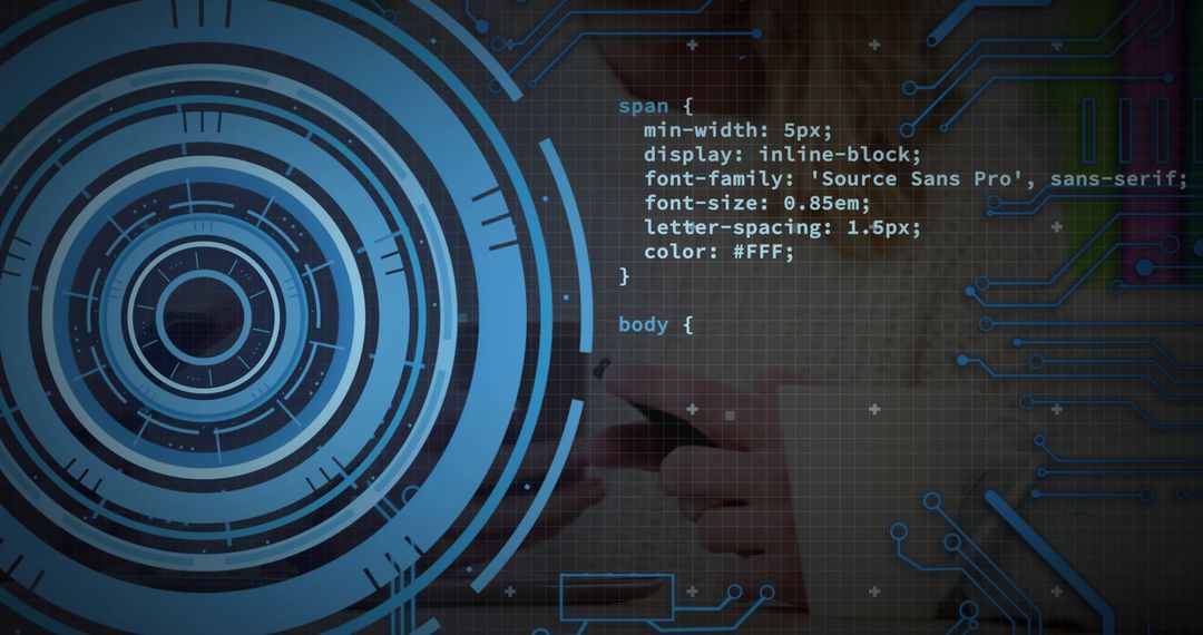 Cybersecurity and Technology Innovation with Futuristic Display