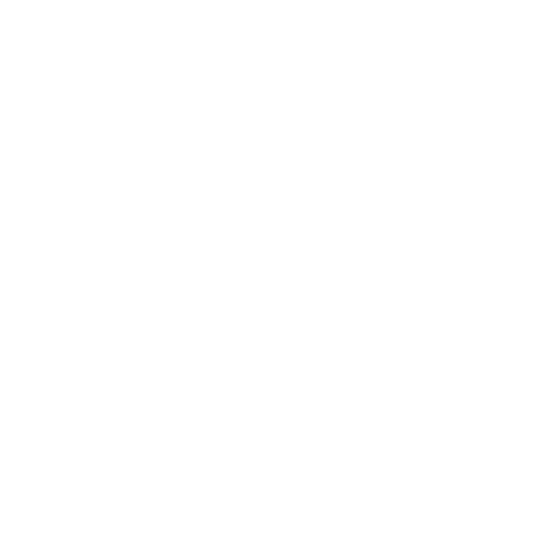 White circle with arrows on transparent background concept