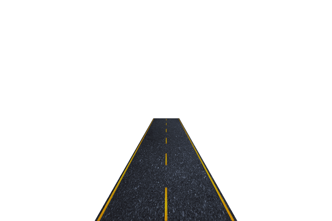Transparent Street with Yellow Lines Illustration for Travel Design