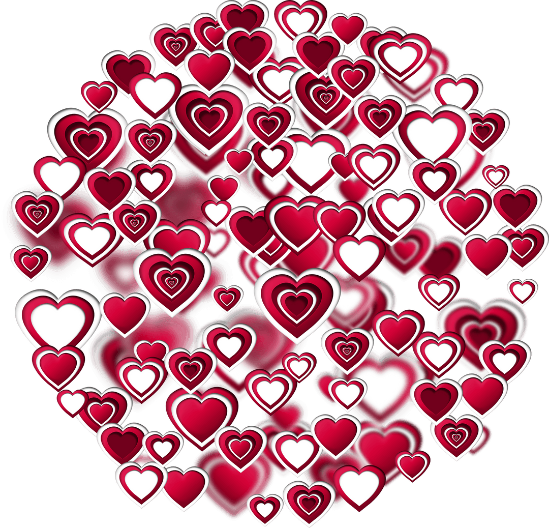 Transparent Heart Globe Pattern for Valentine's Day