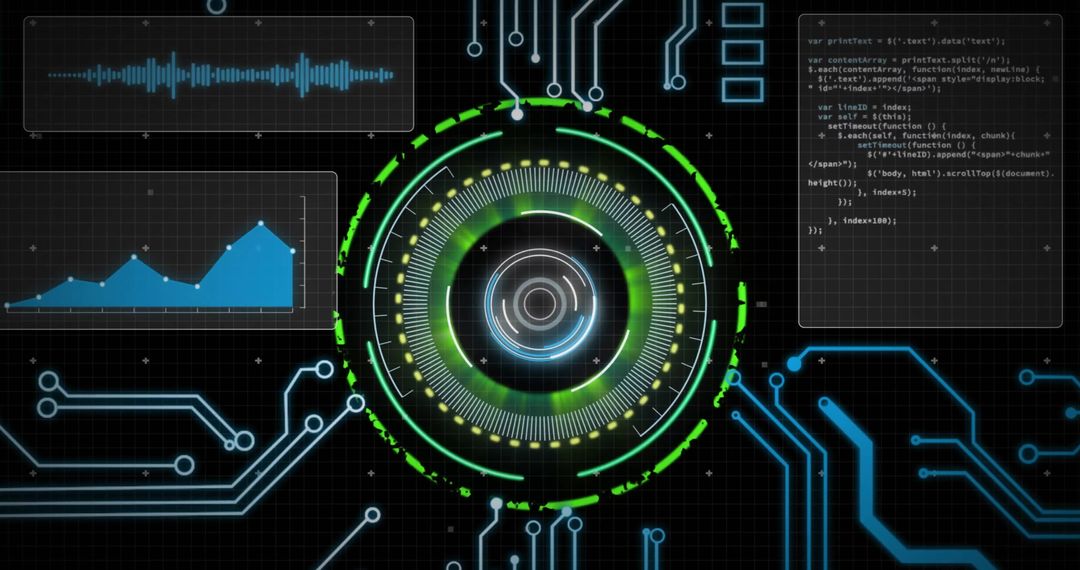 Digital data processing on virtual circuit board interface