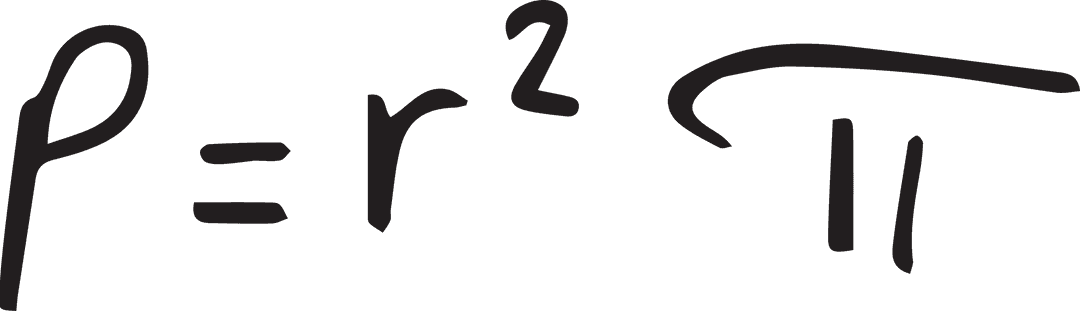 Transparent Math Formula Art on Clear Background