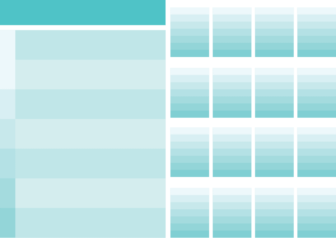 Transparent Table Grid Layout with Blue Details