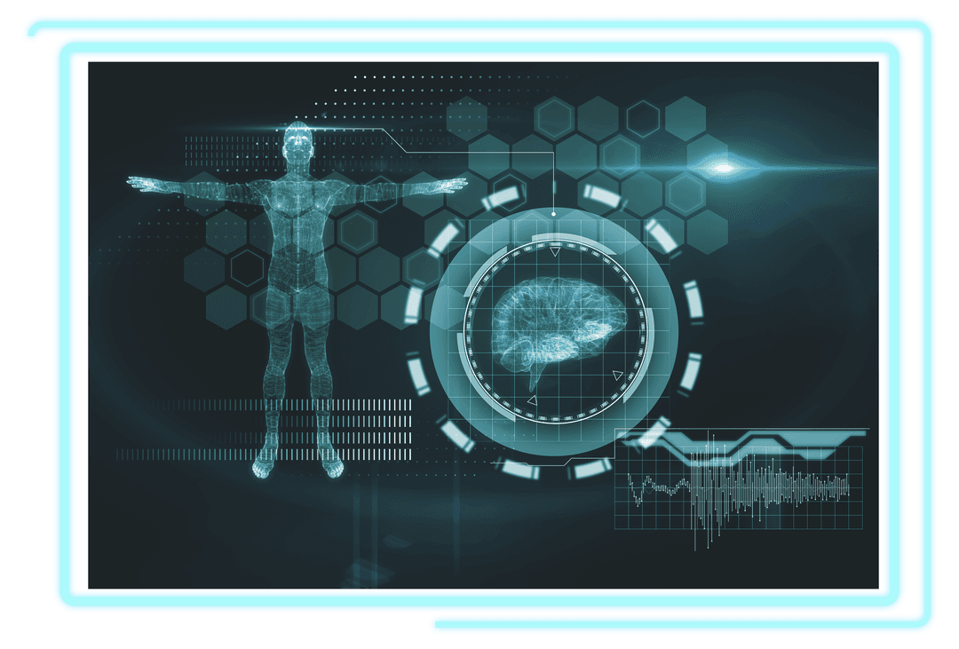 Futuristic Transparent Medical Interface Display