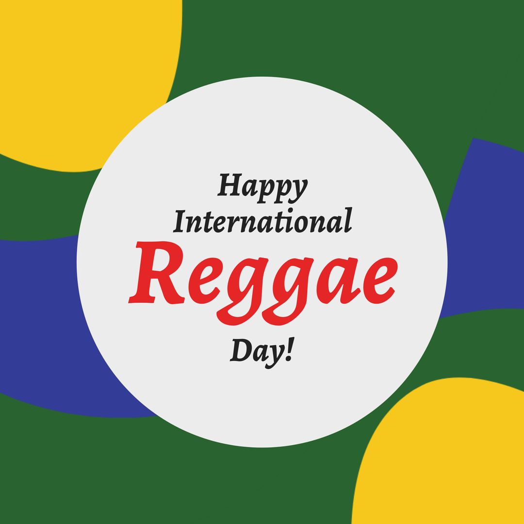 Colorful International Reggae Day Celebration Design