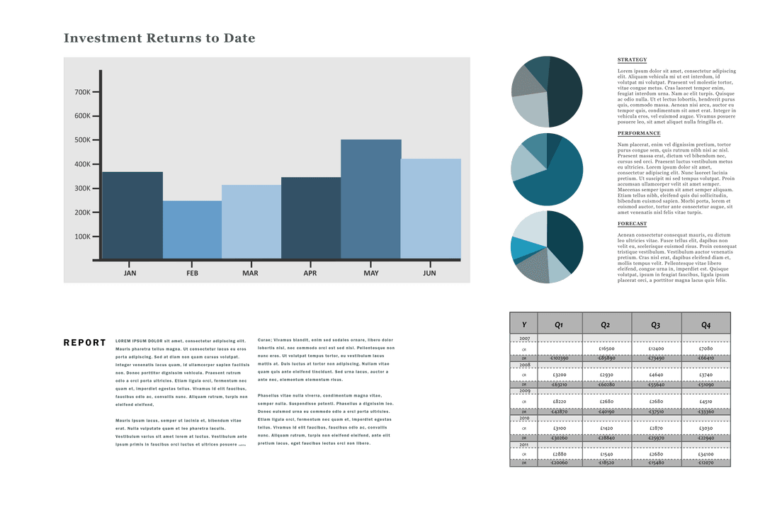 Transparent Vector with Diverse Statistic Charts and Clear Background