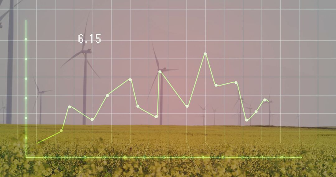 Renewable Energy Data Visualization Over Agricultural Landscape