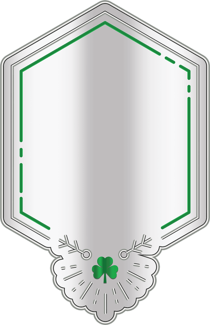 Silver badge vector design with transparent background