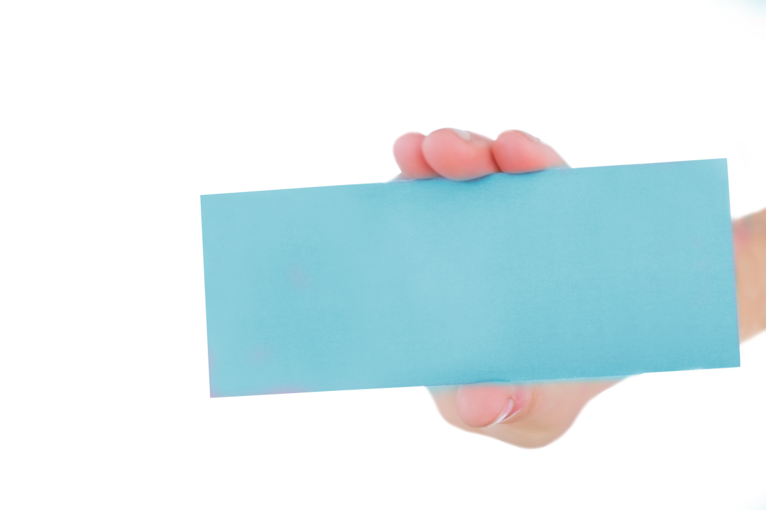 Hand Holding Blue Card on Transparent Background with Copy Space - Download Free Stock Images Pikwizard.com