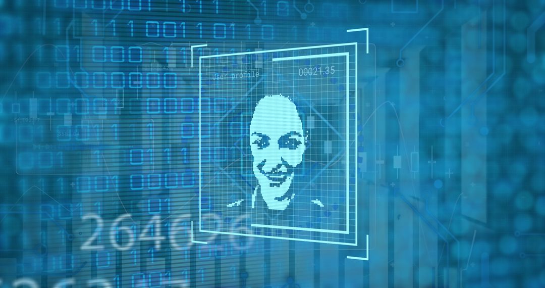 Digital Portrait Analysis with Futuristic Interface