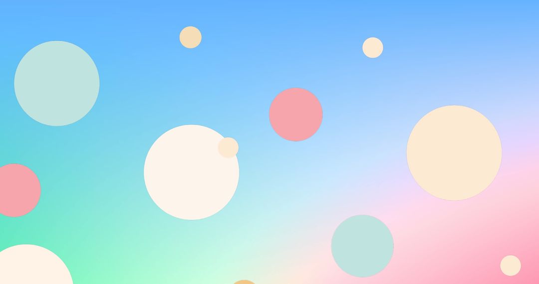 Colorful Dots Floating on Gradient Background