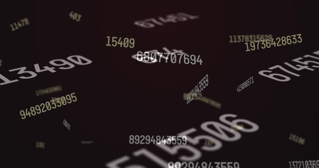 Falling Numbers in Digital Space Abstract Background