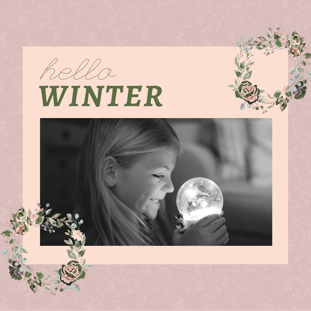 Child Embracing Winter Magic with Enchanted Snow Globe