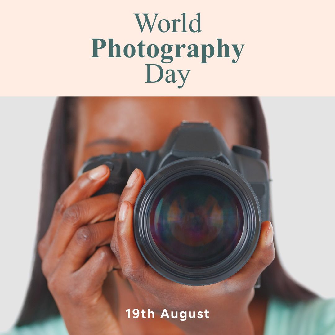 Celebrating World Photography Day African Woman with Camera