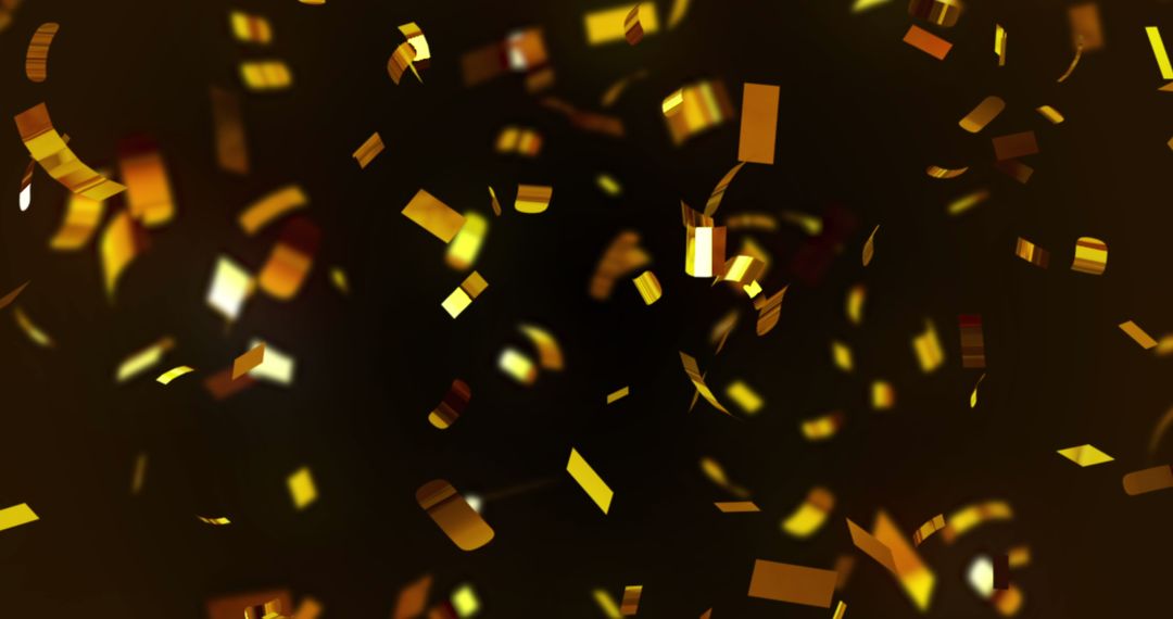 Falling Gold Confetti Over Dark Background - Free Images, Stock Photos and Pictures on Pikwizard.com