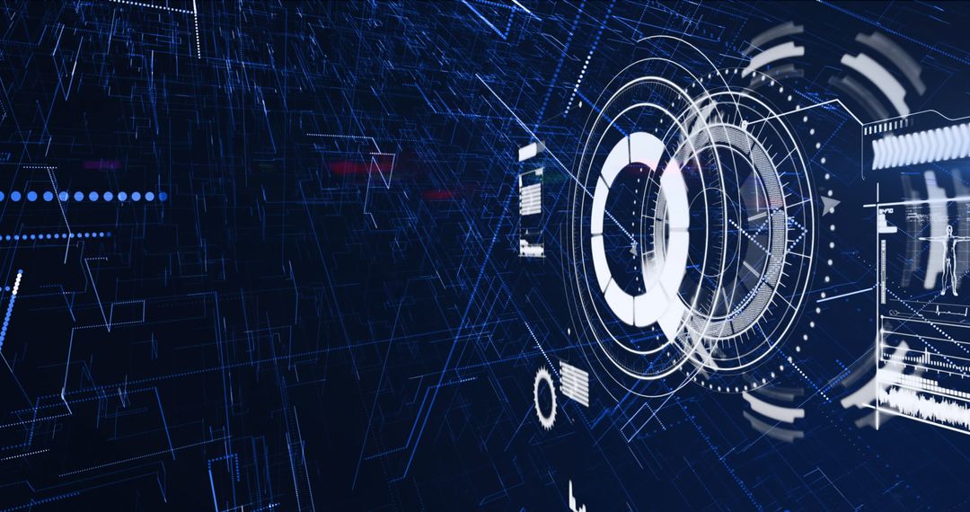 Futuristic Digital Communication and Data Visualization