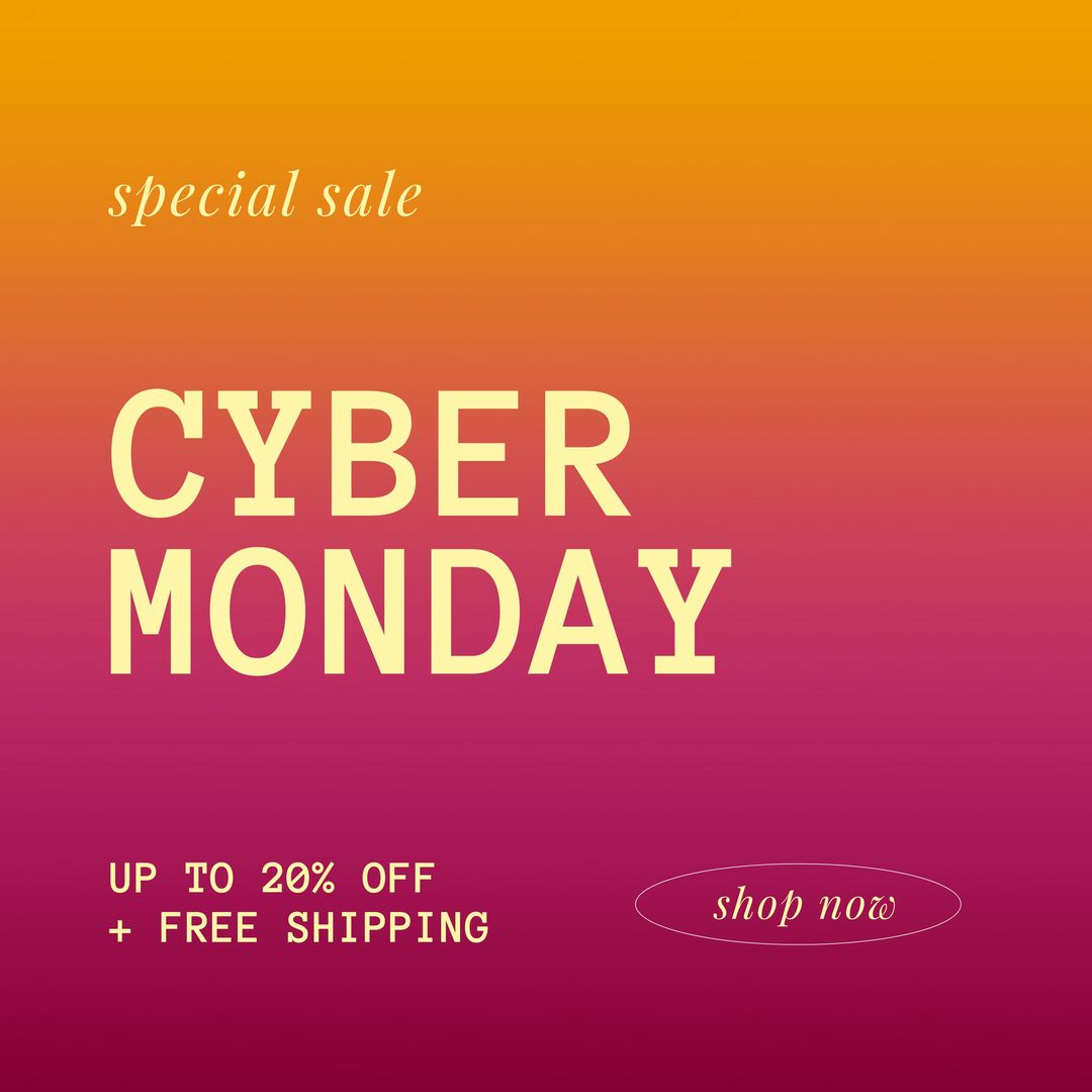 Image of cyber monday on yellow and pink background - Download Free Stock Templates Pikwizard.com