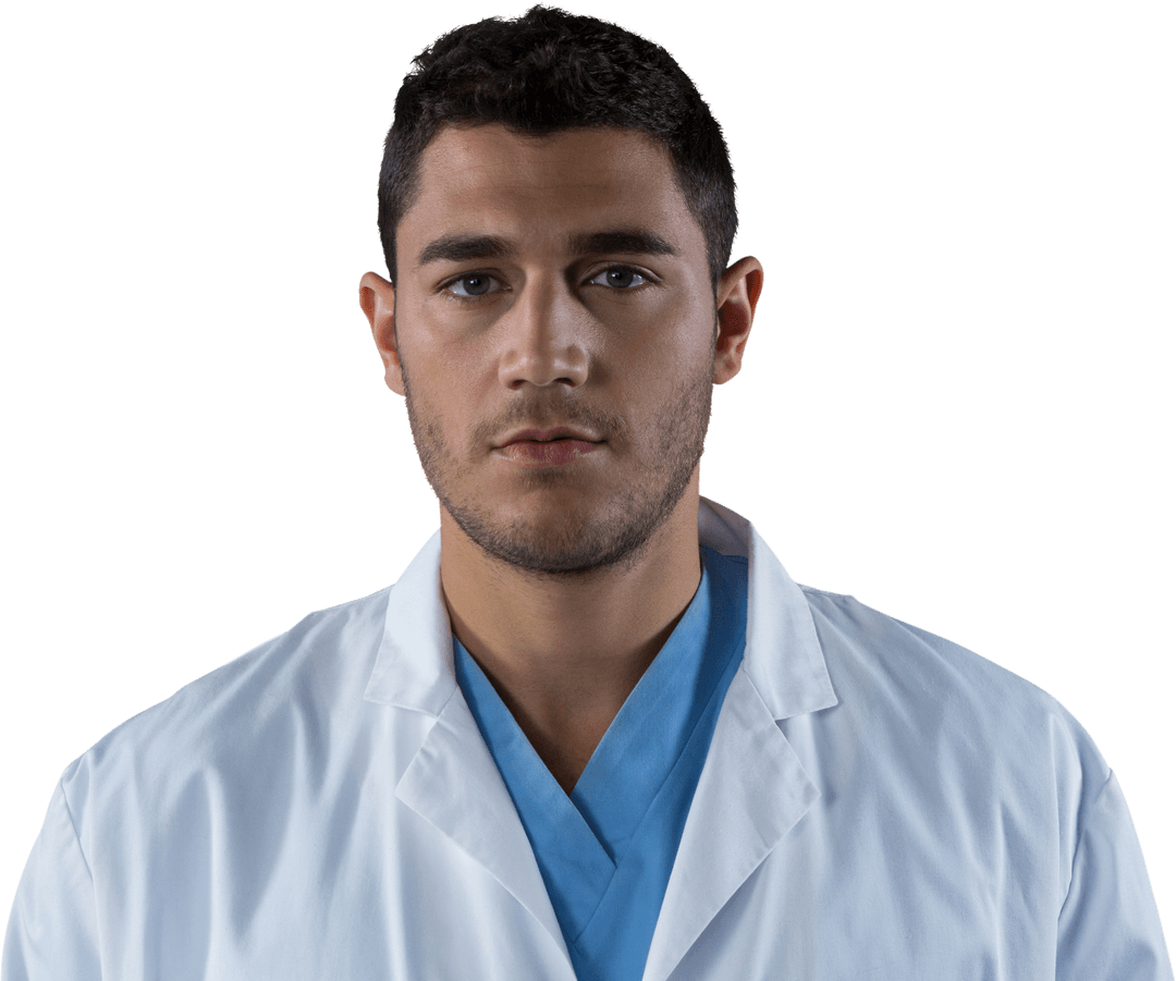 Transparent Medical Professional Confidently Facing Camera