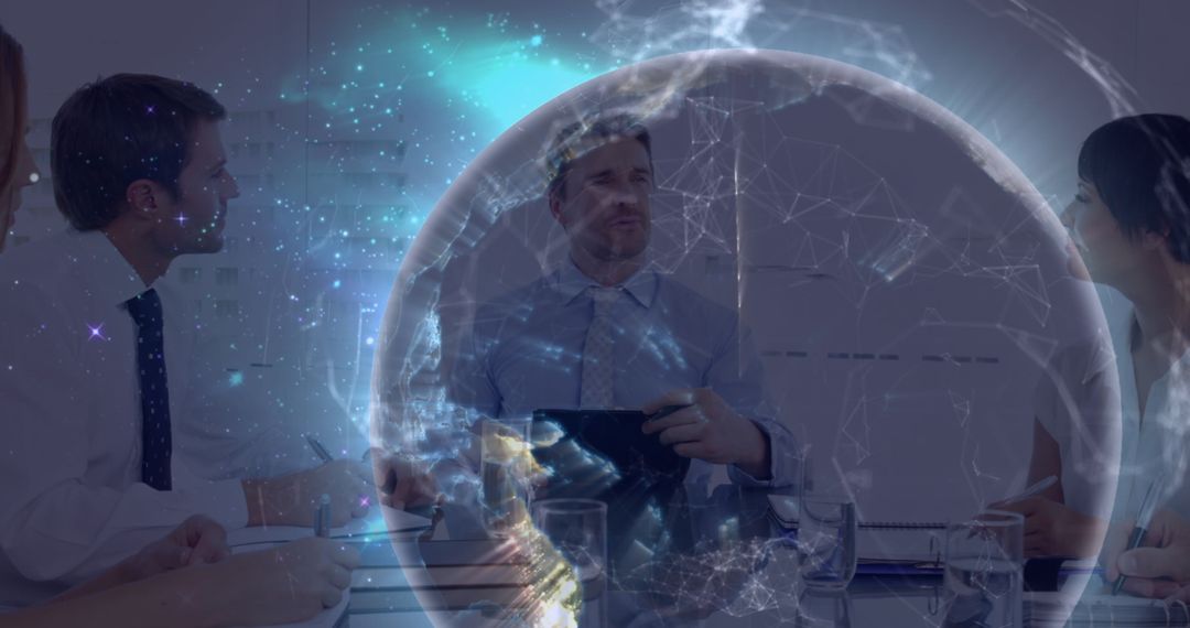 Global Networking Concept in Corporate Team Meeting Setting