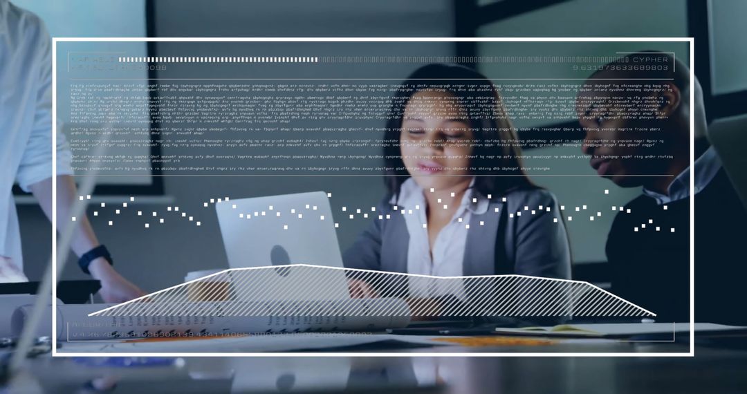 Diverse Team Analyzing Data with Innovative Technology overlay