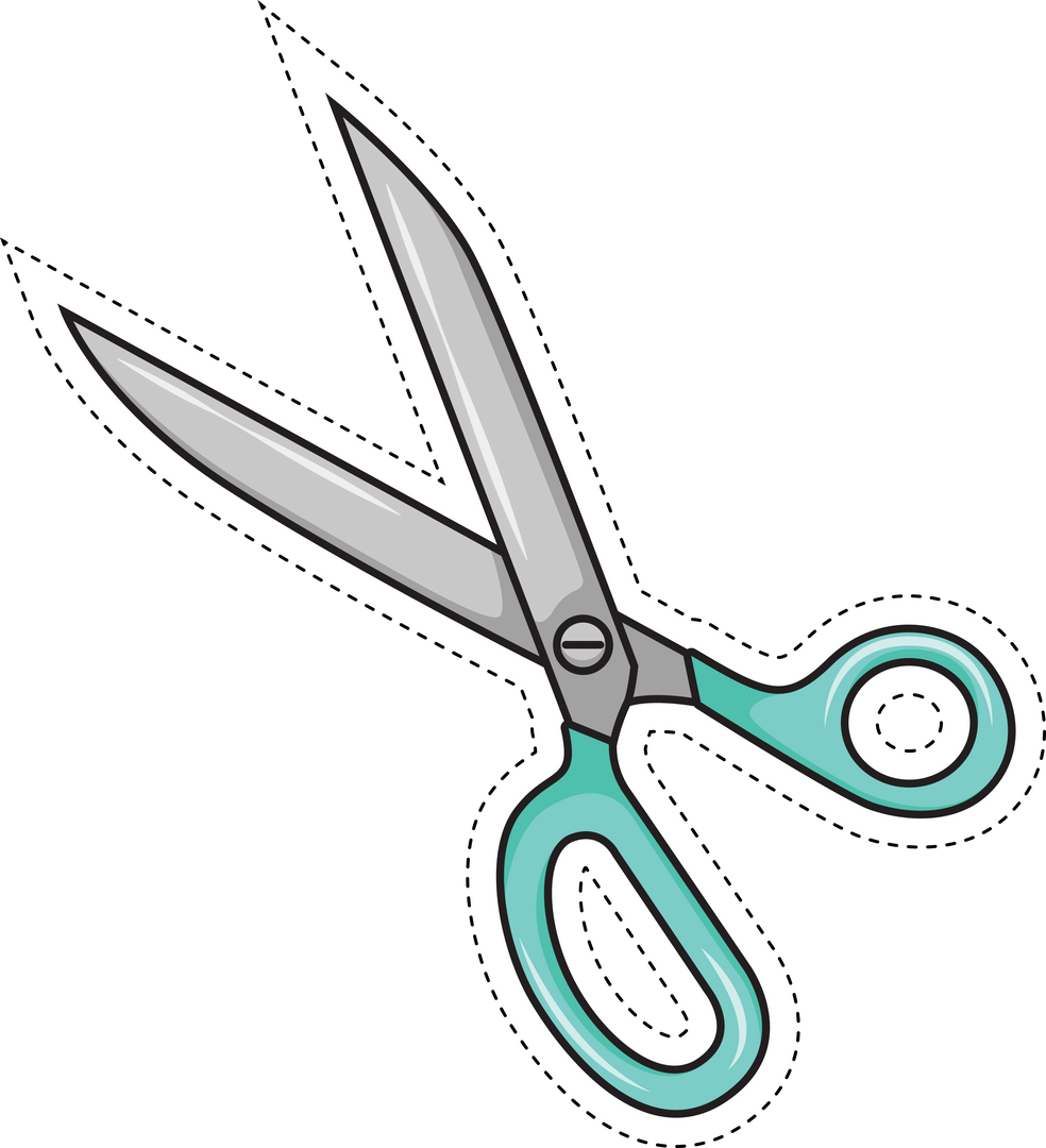 Transparent Illustration of Teal Scissors - Creativity and Symbol Vector - Download Free Stock Images Pikwizard.com