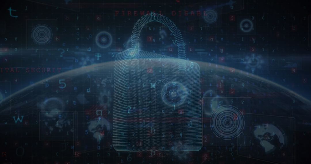 Global Cybersecurity and Data Protection Concept Collage