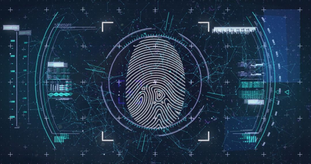Futuristic Biometric Fingerprint Technology Interface