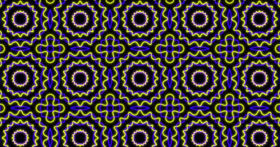 Psychedelic Neon Patterns Digital Abstract Visualization