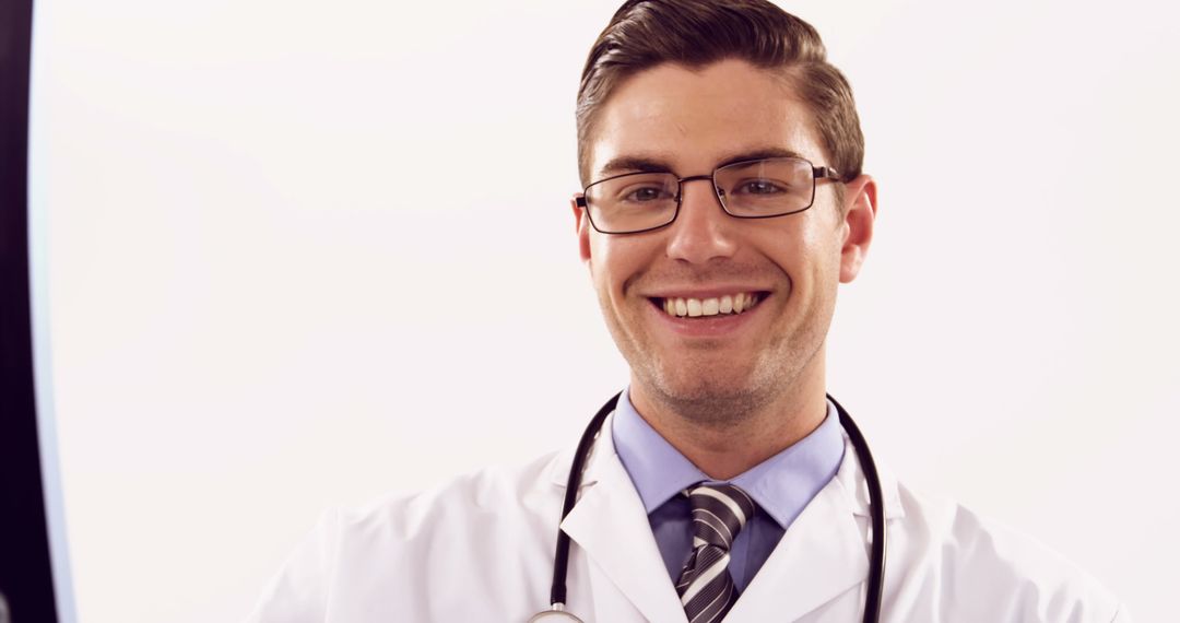 Confident Doctor Analyzing X-Ray in Modern Office