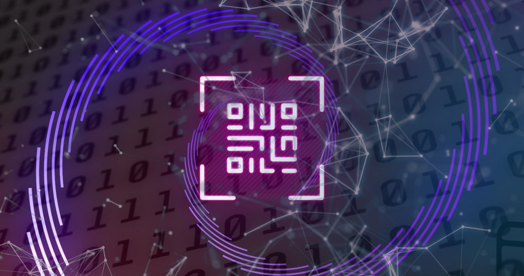 digital data processing with futuristic qr code design - Free Images, Stock Photos and Pictures on Pikwizard.com