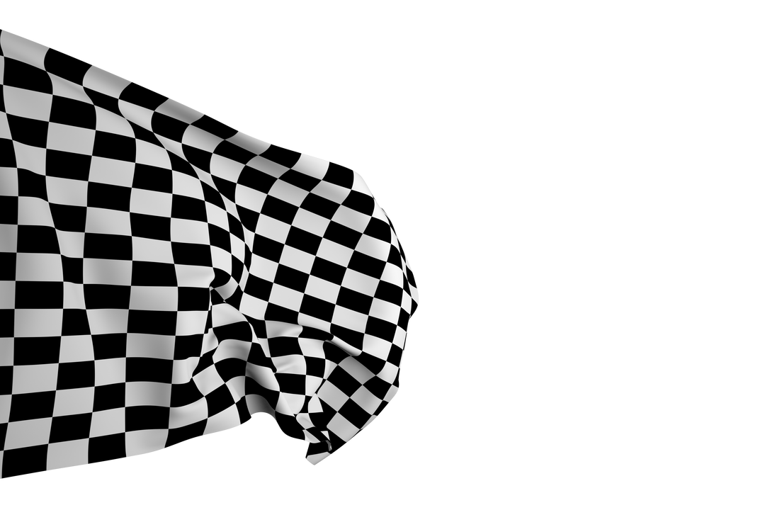 Transparent Checkered Banner Waving in the Wind, Black and White Vector Illustration - Download Free Stock Images Pikwizard.com