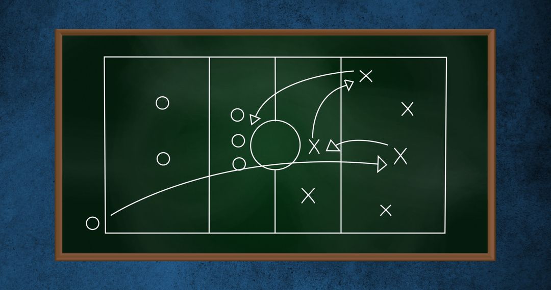 Football Game Strategy on Chalkboard - Free Images, Stock Photos and Pictures on Pikwizard.com