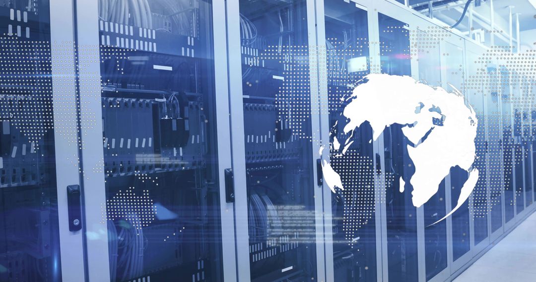 State-of-the-Art Data Center Connectivity with World Map Overlay